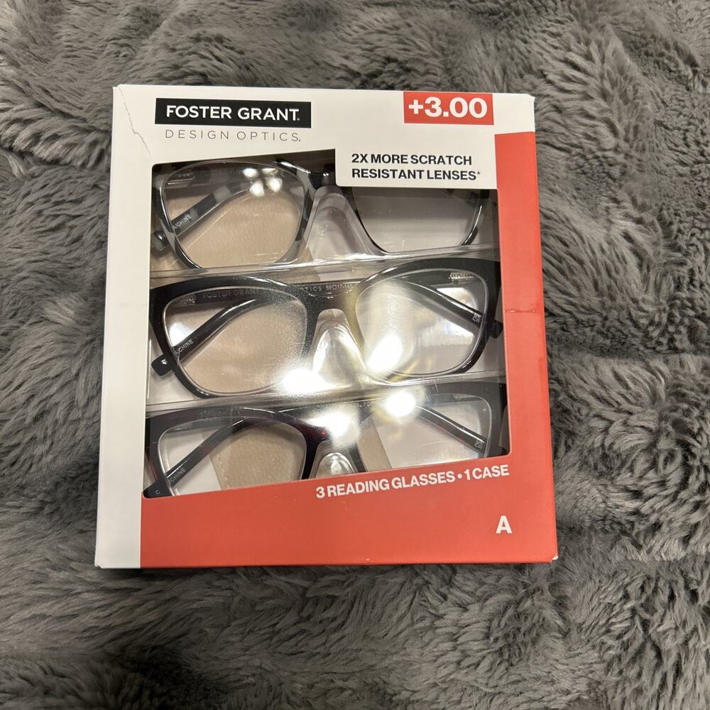 Design Optics by Foster Grant Fashion Cateye Reading Glasses 3 Pk +3.00 811